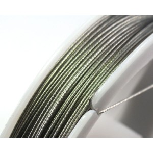 Тросик ювелирный 0,35 мм серебристый около 25 метров/катушка