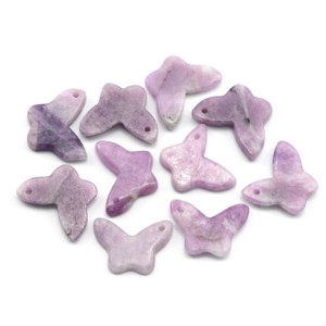 Бусина для швенз "Бабочка" из лепидолита 19*14мм, 1 шт Бусина для швенз "Бабочка" из лепидолита 19*14мм, 1 шт