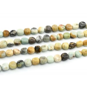 Бусины из амазонита галтовка 9*13мм, 39см, 30 бусин