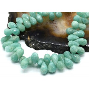Бусины из амазонита граненые 8*8мм, 20см, 20 бусин, 18г