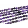 Бусины из аметиста галтовка 6*12мм, 39см, 28 бусин