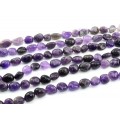 Бусины из аметиста галтовка 13*16мм, 39см, 27 бусин