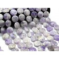 Бусины из аметиста шевронного круг 22мм, 35см, 16 бусин