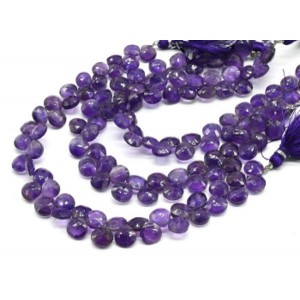Бусины из аметиста капля гр.7мм облепиха, 20см, 44 бусины, 16г