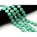 Бусины из бирюзы (имитация) круг 15мм, 40см, 26 бусин Бусины из бирюзы (имитация) круг 15мм, 40см, 26 бусин