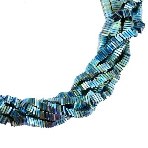 Натуральный камень ГЕМАТИТ бусина Квадратик 4*4*1 мм, блестящий, цвет зелено-голубой, около 20 см/нить Натуральный камень ГЕМАТИТ бусина Квадратик 4*4*1 мм, блестящий, цвет зелено-голубой, около 20 см/нить