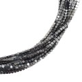 Натуральный камень ГЕМАТИТ кубик со срезанными гранями 1,5*1,5 мм, цвет натуральный, 40 см/нить