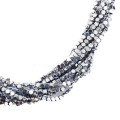 Натуральный камень ГЕМАТИТ кубик со срезанными гранями 1,5*1,5 мм, цвет серебро, 40 см/нить