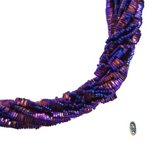 Натуральный камень ГЕМАТИТ "Бусина с двумя отверстиями" 5*2*1 мм цвет фиолетовый, около 20 см/нить Натуральный камень ГЕМАТИТ "Бусина с двумя отверстиями" 5*2*1 мм цвет фиолетовый, около 20 см/нить