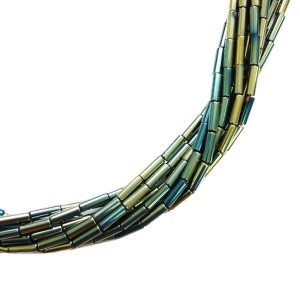 Натуральный камень ГЕМАТИТ форма Столбик 9*3 мм, оливково-синий мультиколор, около 40 см/44 шт/нить Натуральный камень ГЕМАТИТ форма Столбик 9*3 мм, оливково-синий мультиколор, около 40 см/44 шт/нить