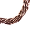 Натуральный камень ГЕМАТИТ бусины круглые 4 мм, цвет шоколад  40 см/нить