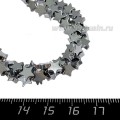 Натуральный камень ГЕМАТИТ бусина плоская Звездочка 6,5*2 мм, блестящий, цвет серебро, ОКОЛО 18 СМ/НИТЬ Натуральный камень ГЕМАТИТ бусина плоская Звездочка 6,5*2 мм, блестящий, цвет серебро, ОКОЛО 18 СМ/НИТЬ