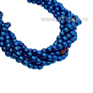 Натуральный камень ГЕМАТИТ бусины круглые 2 мм, цвет синий 40 см/нить Натуральный камень ГЕМАТИТ бусины круглые 2 мм, цвет синий 40 см/нить