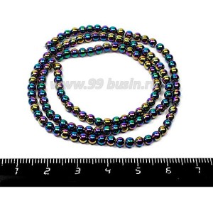 Натуральный камень ГЕМАТИТ бусины круглые 3 мм, мультиколор, около 40 см/нить Натуральный камень ГЕМАТИТ бусины круглые 3 мм, мультиколор, около 40 см/нить