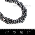 Натуральный камень ГЕМАТИТ бусины круглые 3 мм блестящие, цвет натуральный, около 40 см/нить Натуральный камень ГЕМАТИТ бусины круглые 3 мм блестящие, цвет натуральный, около 40 см/нить