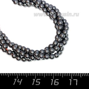 Натуральный камень ГЕМАТИТ бусины круглые 3 мм блестящие, цвет натуральный, около 40 см/нить Натуральный камень ГЕМАТИТ бусины круглые 3 мм блестящие, цвет натуральный, около 40 см/нить