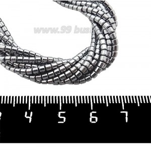 Натуральный камень ГЕМАТИТ маленький цилиндрик 2*2 мм, цвет серебристый, 40 см/нить Натуральный камень ГЕМАТИТ маленький цилиндрик 2*2 мм, цвет серебристый, 40 см/нить