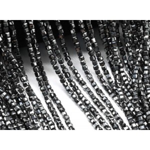 Бусины из гематита кубик 2мм цвет графит, 38см, 150 бусин Бусины из гематита кубик 2мм цвет графит, 38см, 150 бусин