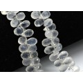 Бусины из горного хрусталя облепиха капля 7мм, 20см, 66 бусин, 21г