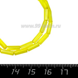 Перламутр натуральный на нитке, бусина Цилиндр 9*3 мм, цвет жёлтый, нить 38 см/43 штуки Перламутр натуральный на нитке, бусина Цилиндр 9*3 мм, цвет жёлтый, нить 38 см/43 штуки