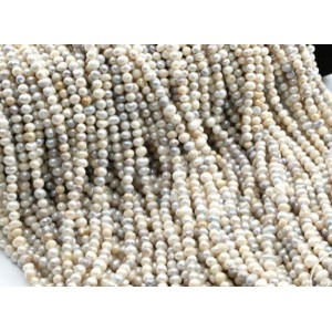 Бусины из жемчуга овал 5*6мм ассорти, 35см, 80 бусин