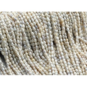 Бусины из жемчуга овал 5*7мм ассорти, 35см, 50 бусин