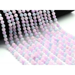 Бусины из кальцита шарик гр.7мм, цвет ассорти, 39см, 65 бусин