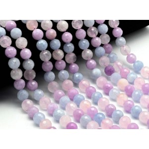 Бусины из кальцита шарик гр.10мм, цвет ассорти, 38см, 40 бусин.