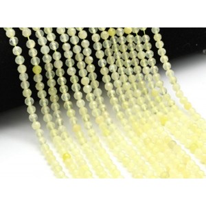 Бусины из кварца тонированного шарик гр.6мм, цвет желтый, 39см, 80 бусин