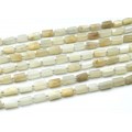 Бусины из беломорита цилиндр с гранями 6*10мм, 39см, 33 бусины Бусины из беломорита цилиндр с гранями 6*10мм, 39см, 33 бусины