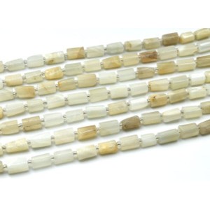 Бусины из беломорита цилиндр с гранями 6*10мм, 39см, 33 бусины
