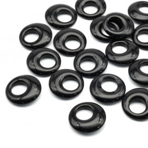 Бусина - бублик для швенз 28*7мм из обсидиана, 1шт