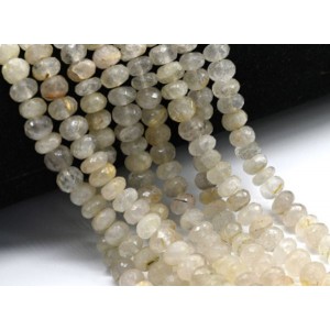 Бусины из рутилового кварца (волосатик золотой) рондель гр.7мм, 19,5см, 40 бусин, 16г