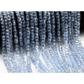 Бусины из циркона кубик гр.4*4мм цвет сизый, 40см, 100 бусин Бусины из циркона кубик гр.4*4мм цвет сизый, 40см, 100 бусин