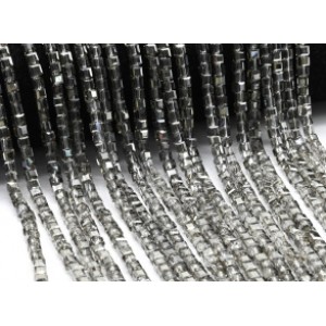 Бусины из циркона кубик гр.4*4мм цвет дымчатый, 40см, 100 бусин Бусины из циркона кубик гр.4*4мм цвет дымчатый, 40см, 100 бусин