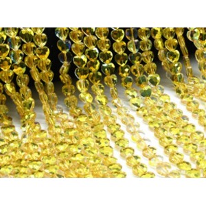 Бусины из циркона сердце 8*8мм цвет желтый хамелеон, 40см, 53 бусины Бусины из циркона сердце 8*8мм цвет желтый хамелеон, 40см, 53 бусины