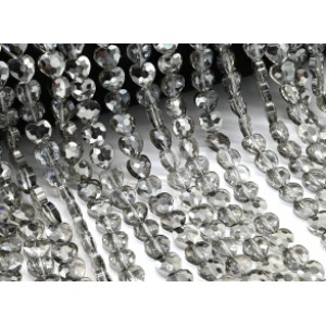 Бусины из циркона сердце 8*8мм цвет дымчатый, 40см, 53 бусины