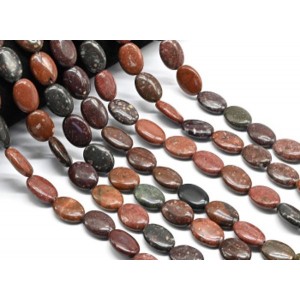 Бусины из яшмы овал 13*18мм, 39см, 20 бусин