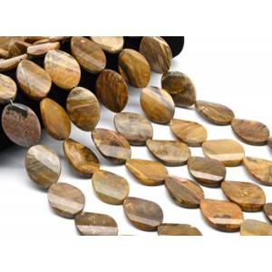 Бусины из яшмы овал с гранями 25*35мм, 42см, 12 бусин