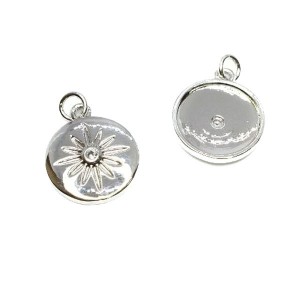 Подвеска Премиум Звезда 18*15 мм с цирконом родий 1 штука