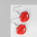 Серьги ассорти «Радость» губы, цвет красно-белый, цвет серебристый