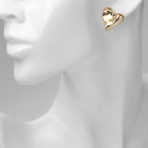 Серьги пластик «Сердца» течение, цвет золото Серьги пластик «Сердца» течение, цвет золото