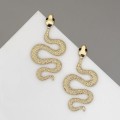 Серьги металл «Змея» пламенное желание мини, цвет белый, цвет золотистый