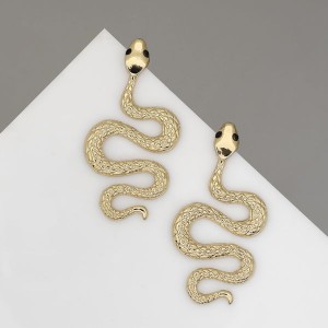 Серьги металл «Змея» пламенное желание мини, цвет белый, цвет золотистый