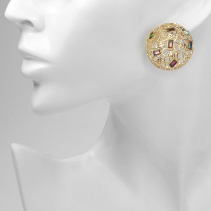 Серьги со стразами «Блеск вечера» клуб судьбы, цвет белый, цвет золотистый