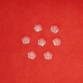 Заглушка силиконовая Цветок 5*3 мм бесцветная 15 пар/упаковка