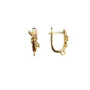 Швензы премиум Узелок, 18*6,5 мм, золото, 1 пара