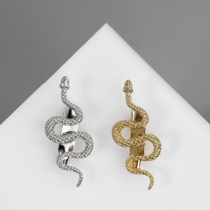 Брошь "Змея" извилистая, цвет МИКС