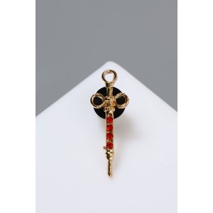 Значок «Шприц» карпульный мини, цвет красный, цвет золотистый