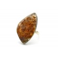 Кольцо агат моховой "Грация" 19*32мм.